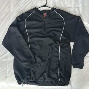 Nike FitDry Black Vented Pull Over Lightweight Quarter Zip - M